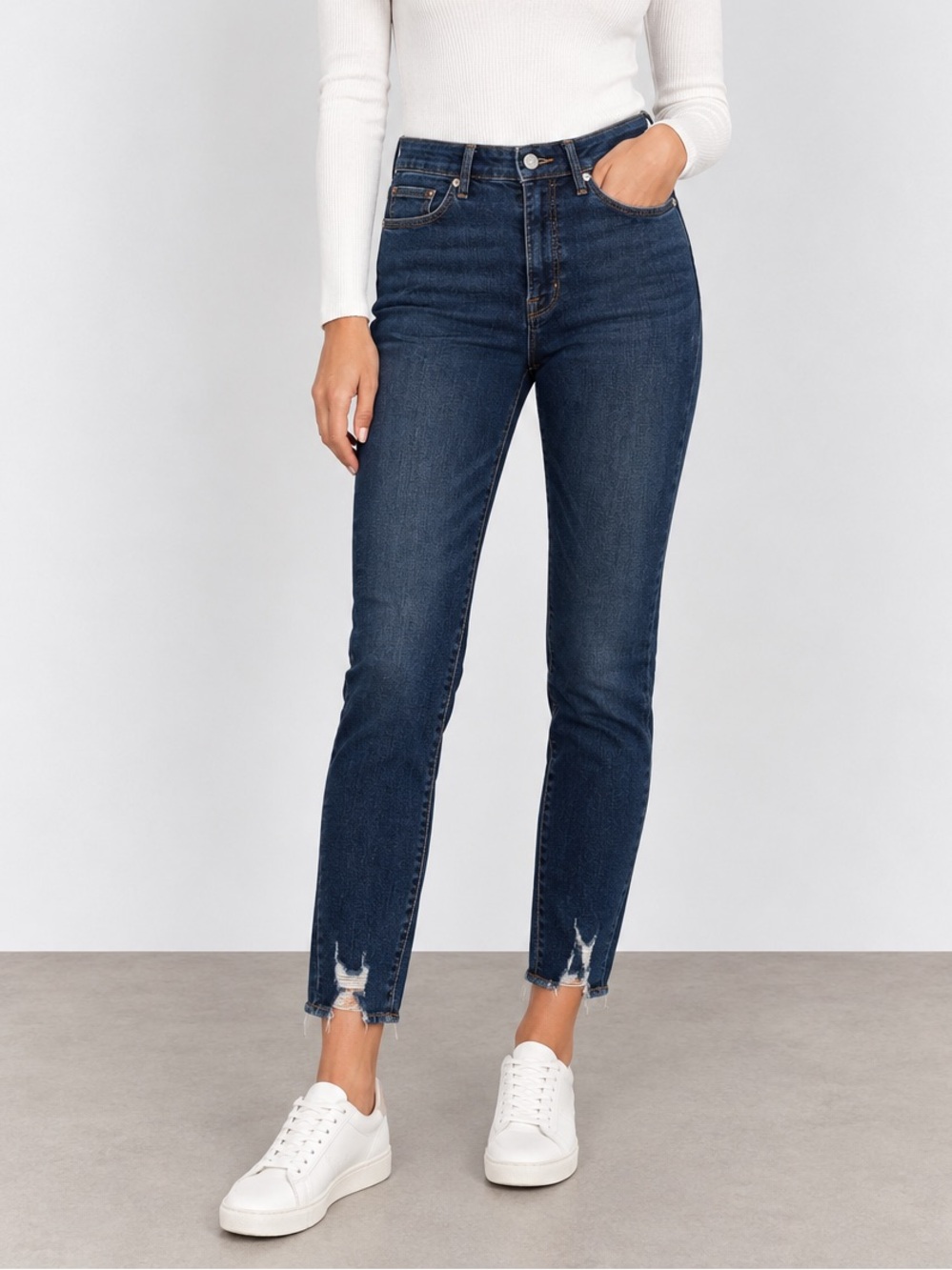 Good American Good Waist Skinny Jeans High Rise Waist Dark Wash Size 4 / 27